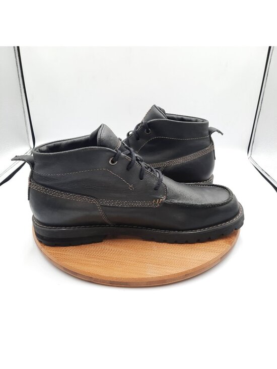 Timberland Baluster Mens Size 11.5 Chukka Boots Black Leather Rugged Moc Toe main image 9